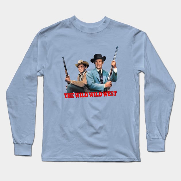 The Wild Wild West - 60s Sci Fi Western Long Sleeve T-Shirt by wildzerouk